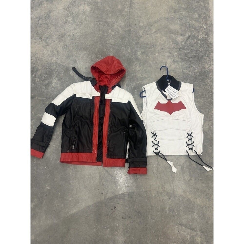 Batman Arkham Knight Jacket & Vest XS Game Red Hood‎ Costume Peeling
